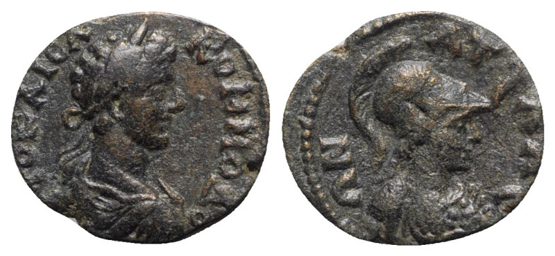 Commodus (180-192). Pamphylia, Attaleia. Æ (18mm, 4.12g, 6h). Laureate, draped a...