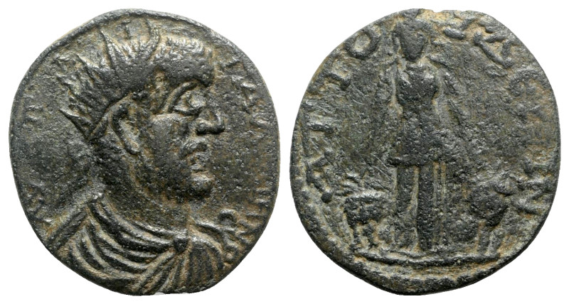 Gallienus (253-268). Caria, Attuda. Æ (30mm, 10.45g, 6h). Radiate, draped and cu...