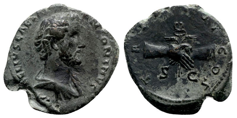 Antoninus Pius (Caesar, 138). Æ As (30mm, 9.37g, 12h). Rome, AD 138. Bareheaded ...