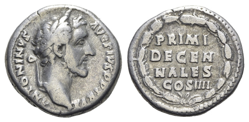 Antoninus Pius (138-161). AR Denarius (17mm, 3.19g, 6h). Rome, 147-8. Laureate h...