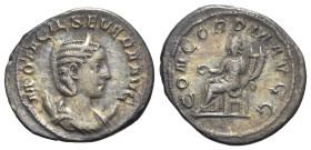 Otacilia Severa (Augusta, 244-249). AR Antoninianus (23mm, 3.70g, 6h). Rome, 246-248. Diademed and draped bust r., resting on crescent. R/ Concordia s...