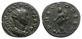Tacitus (275-276). Radiate (22mm, 3.09g, 6h). Lugdunum, AD 275. Radiate, draped and cuirassed bust r. R/ Providentia standing l., holding cornucopia a...