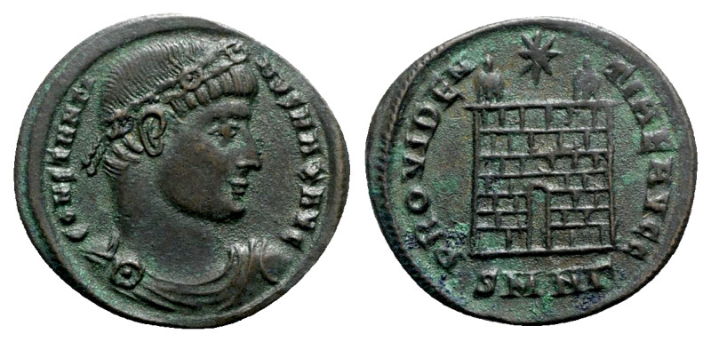 Constantine I (307/310-337). Æ Follis (20mm, 2.66g, 12h). Nicomedia, 328-9. Diad...