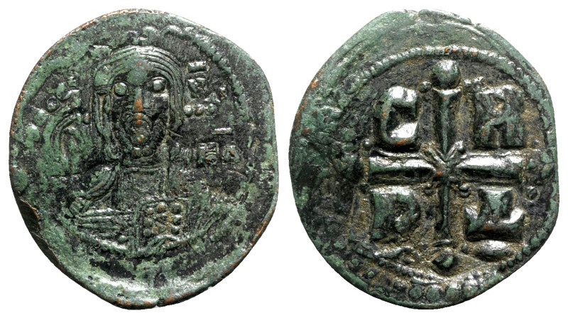 Romanus IV (1068-1071). Æ 40 Nummi (30mm, 5.38g, 6h). Constantinople. Nimbate fa...