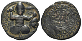 Islamic, Anatolia & al-Jazira (Post-Seljuk). Artuqids of Mardin. Husam al-Din Yuluq Arslan (AH 580-597 / AD 1184-1200). Æ Dirhem (33mm, 17.60g). Turk,...