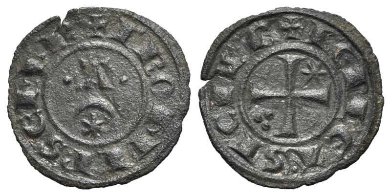 Italy, Sicily, Messina. Federico II (1197-1250). BI Denaro (18mm, 0.63g, 3h), st...