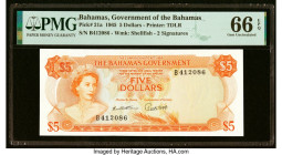 Bahamas Bahamas Government 5 Dollars 1965 Pick 21a PMG Gem Uncirculated 66 EPQ. HID09801242017 © 2022 Heritage Auctions | All Rights Reserved