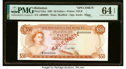 Bahamas Bahamas Government 50 Dollars 1965 Pick 24as Specimen PMG Choice Uncirculated 64 EPQ. HID09801242017 © 2022 Heritage Auctions | All Rights Res...