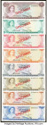 Bahamas Monetary Authority 1/2; 1; 3; 5; 10; 20; 50; 100 Dollar/s 1968 Pick 26s; 27s; 28s; 29s; 30s; 31s; 32s; 33s Set of 8 Specimen Crisp Uncirculate...