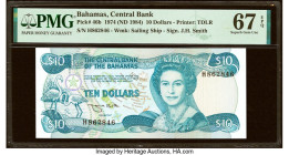 Bahamas Central Bank 10 Dollars 1974 (ND 1984) Pick 46b PMG Superb Gem Unc 67 EPQ. HID09801242017 © 2022 Heritage Auctions | All Rights Reserved
