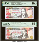 Bahamas Central Bank 20 Dollars (1997); (2000) Pick 65a; 65A Two Examples PMG Choice Uncirculated 64 EPQ; Superb Gem Unc 67 EPQ. HID09801242017 © 2022...
