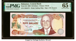 Bahamas Central Bank 50 Dollars 2000 Pick 66 PMG Gem Uncirculated 65 EPQ. HID09801242017 © 2022 Heritage Auctions | All Rights Reserved