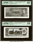 Barbados Central Bank 100 Dollars ND (ca. 1972) Pick Unlisted Front and Back Archival Photographs PMG Choice Uncirculated 64; Gem Uncirculated 65 EPQ....
