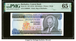 Low Serial Number 88 Barbados Central Bank 100 Dollars ND (1973) Pick 35 PMG Gem Uncirculated 65 EPQ. HID09801242017 © 2022 Heritage Auctions | All Ri...