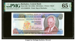 Barbados Central Bank 100 Dollars ND (1986) Pick 35B PMG Gem Uncirculated 65 EPQ. HID09801242017 © 2022 Heritage Auctions | All Rights Reserved