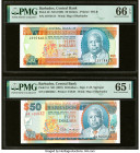 Barbados Central Bank 50 Dollars ND (1989-1997) Pick 40; 51 Two Examples PMG Gem Uncirculated 65 EPQ; Gem Uncirculated 66 EPQ. HID09801242017 © 2022 H...