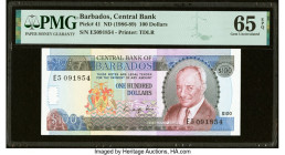 Barbados Central Bank 100 Dollars ND (1986-89) Pick 41 PMG Gem Uncirculated 65 EPQ. HID09801242017 © 2022 Heritage Auctions | All Rights Reserved