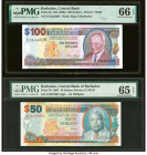 Barbados Central Bank 50; 100 Dollars (2000-2007) Pick 65; 70 Two Examples PMG Gem Uncirculated 65 EPQ; Gem Uncirculated 66 EPQ. HID09801242017 © 2022...