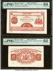 Barclays Bank 20 Dollars ND (ca. 1936) Pick Unlisted Front and Back Proofs; Two Front and Two Back Progressive Proofs PMG Uncirculated 62; Choice Unci...