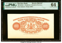 Barclays Bank 100 Dollars Pick Unlisted Back Proof PMG Choice Uncirculated 64. Barclays Bank issued these scarce types in Jamaica; Trinidad & Tobago; ...