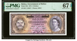 Belize Government of Belize 2 Dollars 1.6.1975 Pick 34b PMG Superb Gem Unc 67 EPQ. HID09801242017 © 2022 Heritage Auctions | All Rights Reserved