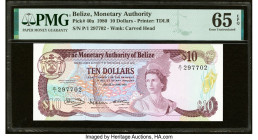 Belize Monetary Authority 10 Dollars 1.6.1980 Pick 40a PMG Gem Uncirculated 65 EPQ. HID09801242017 © 2022 Heritage Auctions | All Rights Reserved
