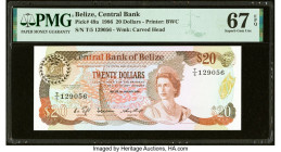 Belize Central Bank 20 Dollars 1.1.1986 Pick 49a PMG Superb Gem Unc 67 EPQ. Graded second highest on the PMG Population Report. HID09801242017 © 2022 ...