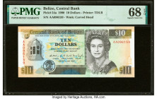 Belize Central Bank 10 Dollars 1.5.1990 Pick 54a PMG Superb Gem Unc 68 EPQ. Graded second highest on the PMG Population Report. HID09801242017 © 2022 ...