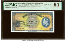 Bermuda Bermuda Government 1 Pound 12.5.1937 Pick 11b PMG Choice Uncirculated 64. HID09801242017 © 2022 Heritage Auctions | All Rights Reserved