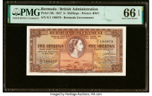 Bermuda Bermuda Government 5 Shillings 1.5.1957 Pick 18b PMG Gem Uncirculated 66 EPQ. HID09801242017 © 2022 Heritage Auctions | All Rights Reserved