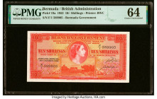 Bermuda Bermuda Government 10 Shillings 20.10.1952 Pick 19a PMG Choice Uncirculated 64. Pinhole. HID09801242017 © 2022 Heritage Auctions | All Rights ...
