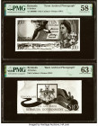 Bermuda Bermuda Government 10 Dollars Pick Unlisted Front and Back Archival Photographs PMG Choice About Uncirculated 58 EPQ; Choice Uncirculated 63 E...