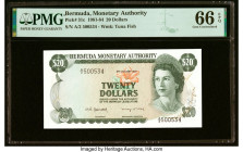 Bermuda Monetary Authority 20 Dollars 2.1.1981 Pick 31c PMG Gem Uncirculated 66 EPQ. HID09801242017 © 2022 Heritage Auctions | All Rights Reserved