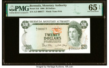 Low Serial Number 77 Bermuda Monetary Authority 20 Dollars 1.1.1986 Pick 31d PMG Gem Uncirculated 65 EPQ. HID09801242017 © 2022 Heritage Auctions | Al...
