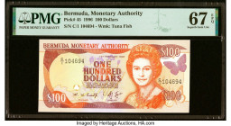 Bermuda Monetary Authority 100 Dollars 14.2.1996 Pick 45 PMG Superb Gem Unc 67 EPQ. HID09801242017 © 2022 Heritage Auctions | All Rights Reserved
