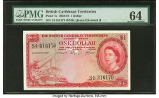British Caribbean Territories Currency Board 1 Dollar 2.1.1964 Pick 7c PMG Choice Uncirculated 64. HID09801242017 © 2022 Heritage Auctions | All Right...