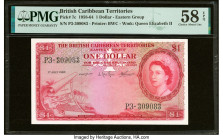 British Caribbean Territories Currency Board 1 Dollar 1.7.1960 Pick 7c PMG Choice About Unc 58 EPQ. HID09801242017 © 2022 Heritage Auctions | All Righ...