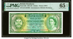 British Honduras Government of British Honduras 1 Dollar 1.4.1964 Pick 28b PMG Gem Uncirculated 65 EPQ. HID09801242017 © 2022 Heritage Auctions | All ...