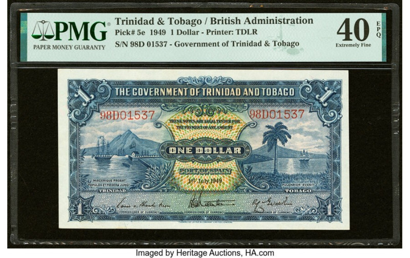 Trinidad & Tobago Government of Trinidad and Tobago 1 Dollar 1.7.1949 Pick 5e PM...