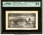 Trinidad & Tobago Government of Trinidad and Tobago 2 Dollars 1.1.1935 Design of Pick 6a Front Archival Photograph PMG Choice Uncirculated 64. HID0980...