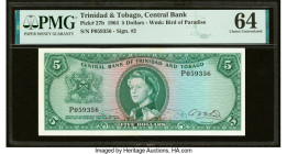 Trinidad & Tobago Central Bank of Trinidad and Tobago 5 Dollars 1964 Pick 27b PMG Choice Uncirculated 64. HID09801242017 © 2022 Heritage Auctions | Al...