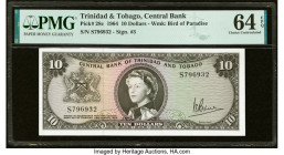 Trinidad & Tobago Central Bank of Trinidad and Tobago 10 Dollars 1964 Pick 28c PMG Choice Uncirculated 64 EPQ. HID09801242017 © 2022 Heritage Auctions...