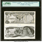 Trinidad & Tobago Central Bank of Trinidad and Tobago 1 Dollar 1964 (ca. 1968) Pick Unlisted Front and Back Archival Photographs PMG Graded. HID098012...