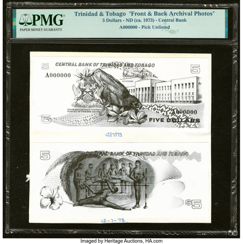 Trinidad & Tobago Central Bank of Trinidad and Tobago 5 Dollars ND (ca. 1973) Pi...