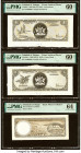 Trinidad & Tobago Central Bank of Trinidad and Tobago 1; 5 Dollars 1964 (ND ca. 1976) Design for Pick 30; 31; Unlisted Front and Back Archival Photogr...