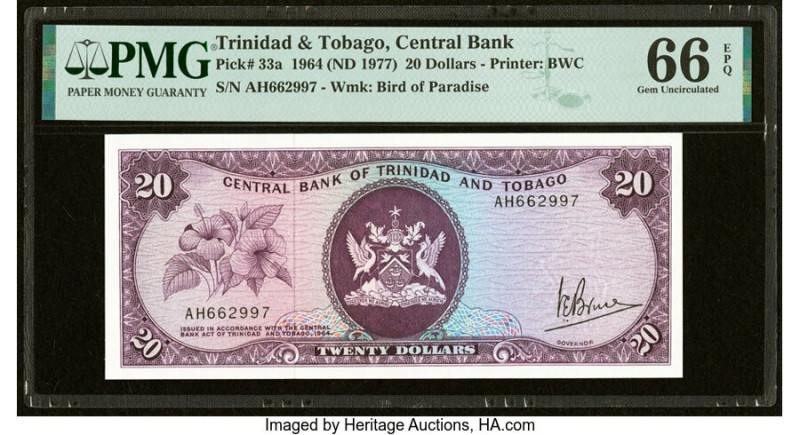 Trinidad & Tobago Central Bank of Trinidad and Tobago 20 Dollars 1964 (ND 1977) ...