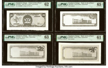 Trinidad & Tobago Central Bank of Trinidad and Tobago 100 Dollars 1964 (ND ca. 1976) Design for Pick 35; Pick Unlisted (2) Front and Three Back Archiv...