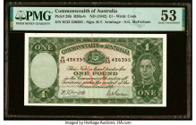 Australia Commonwealth Bank of Australia 1 Pound ND (1942) Pick 26b R30 PMG About Uncirculated 53. Minor Rust. HID09801242017 © 2022 Heritage Auctions...