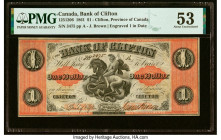 Canada Clifton, PC- Bank of Clifton $1 1.9.1861 Ch.# 125-12-06 PMG About Uncirculated 53. HID09801242017 © 2022 Heritage Auctions | All Rights Reserve...