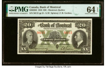 Canada Montreal, PQ- Bank of Montreal $20 3.1.1938 Ch.# 505-62-06 PMG Choice Uncirculated 64 EPQ. HID09801242017 © 2022 Heritage Auctions | All Rights...